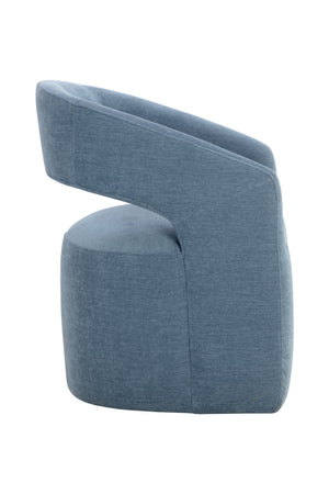 Modern European furniture - Blue Wheeled Dining Armchair - www.oroa.com