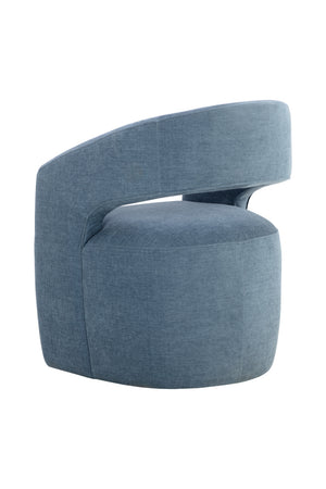 Modern European furniture - Blue Wheeled Dining Armchair - www.oroa.com