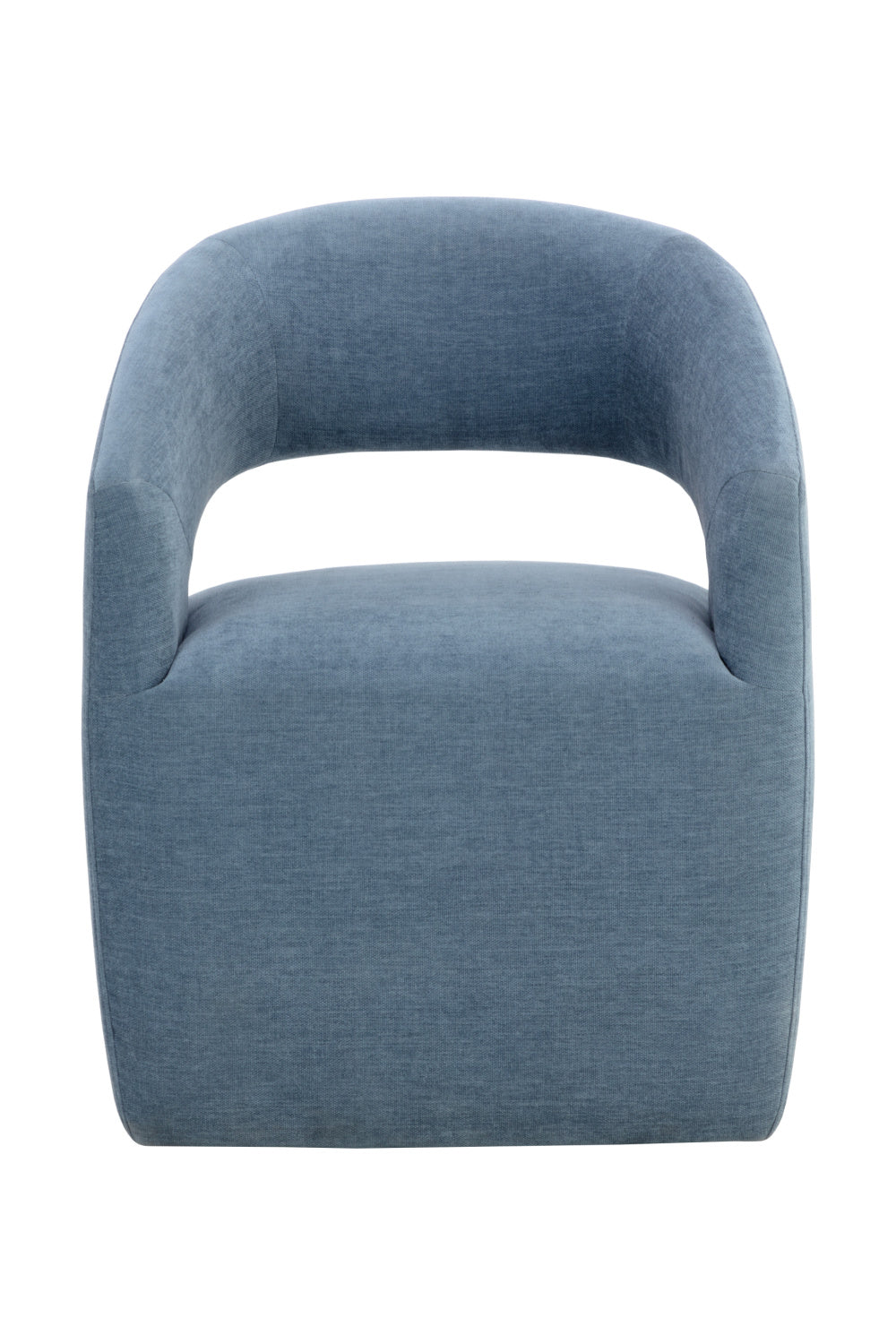 Modern European furniture - Blue Wheeled Dining Armchair - www.oroa.com