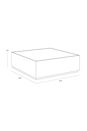   Modern European furniture - Square White Marble Coffee Table - www.oroa.com | Oroa.com