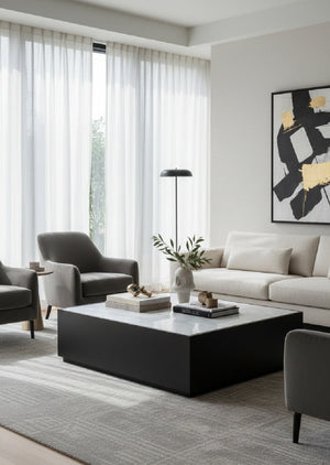   Modern European furniture - Square White Marble Coffee Table - www.oroa.com | Oroa.com