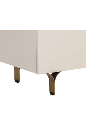 Modern European furniture - Cream Wood 2-Drawer Nightstand - www.oroa.com