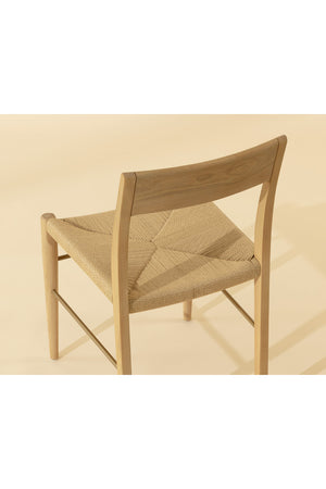   Modern European furniture - Natural Rope Seat Dining Chairs (2) - www.oroa.com | Oroa.com