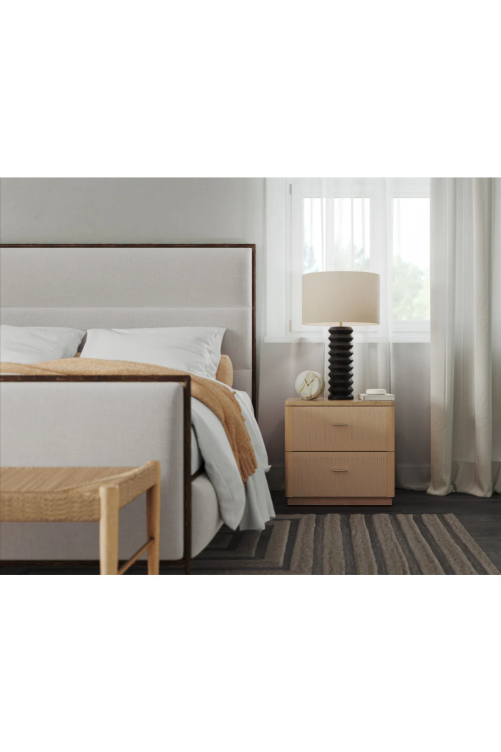 Modern European furniture - Rope Wrapped 2-Door Nightstand - www.oroa.com