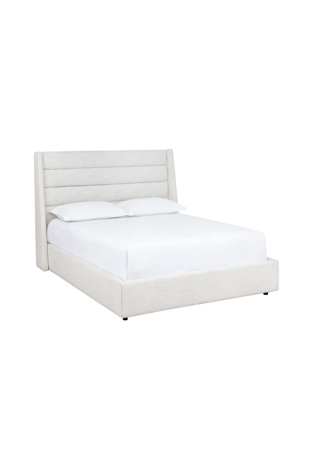 Modern European furniture - White Vertical-Tufted Queen Bed - www.oroa.com