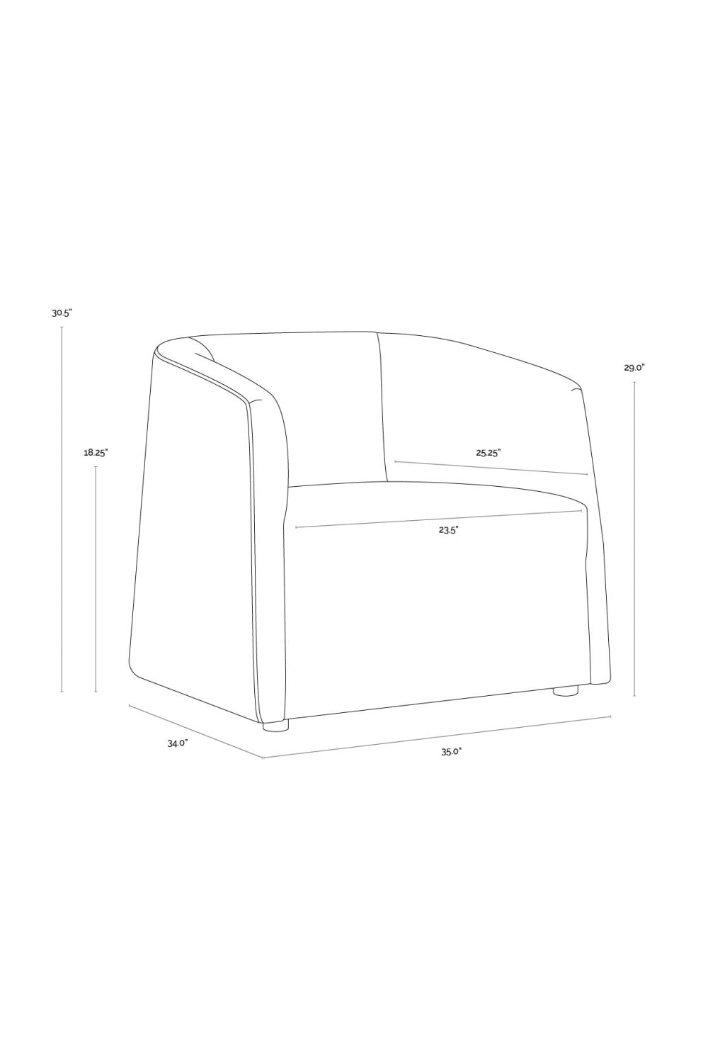 Modern European furniture - Curved Back Lounge Chair - www.oroa.com