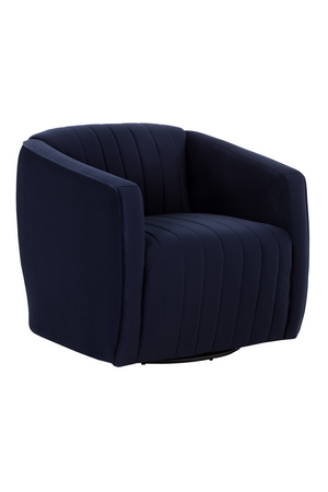   Modern European furniture - Channel Tufted Swivel Lounge Chair - www.oroa.com | Oroa.com