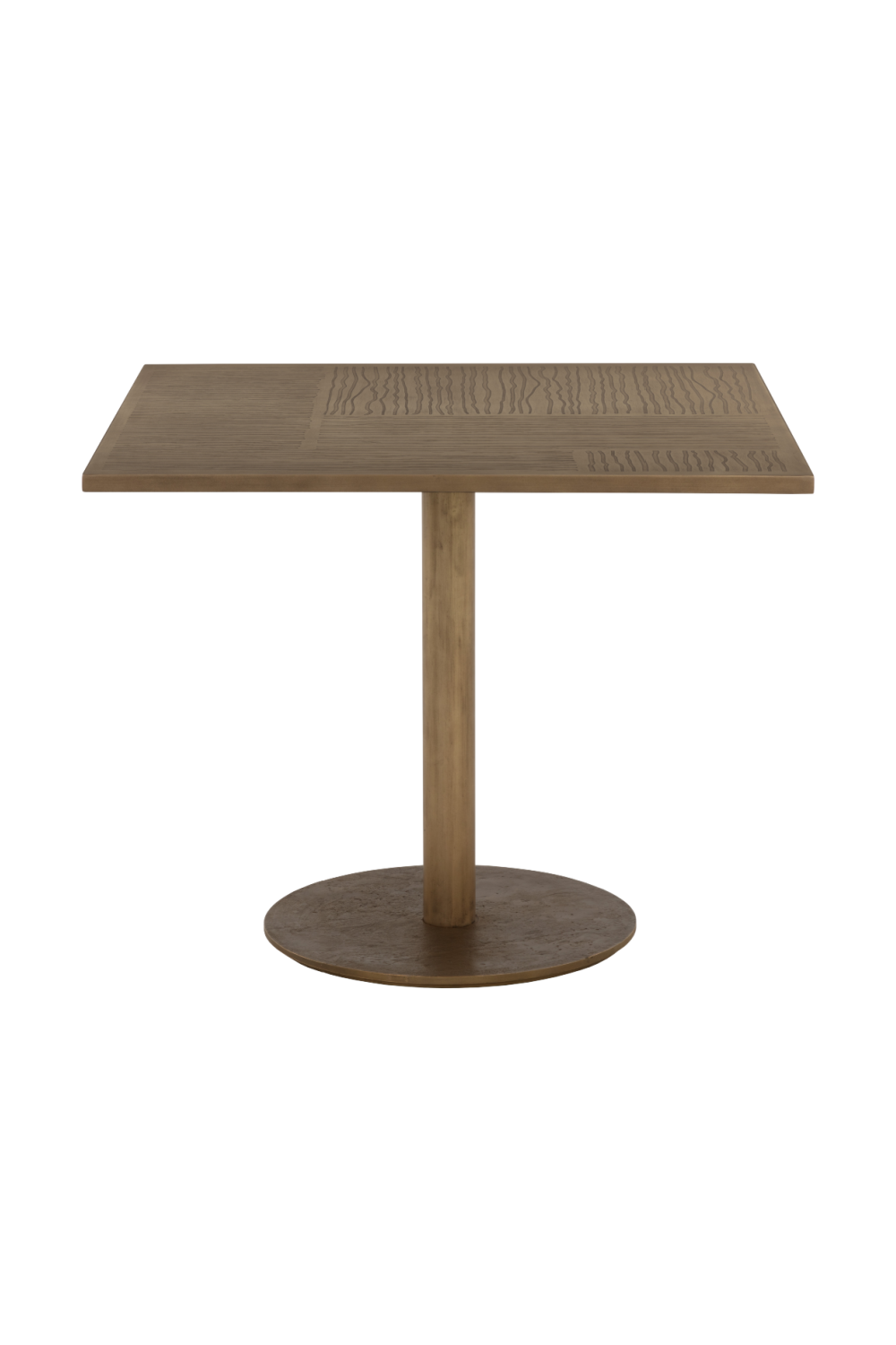 Modern European furniture - Antique Brass Square Bistro Table - www.oroa.com