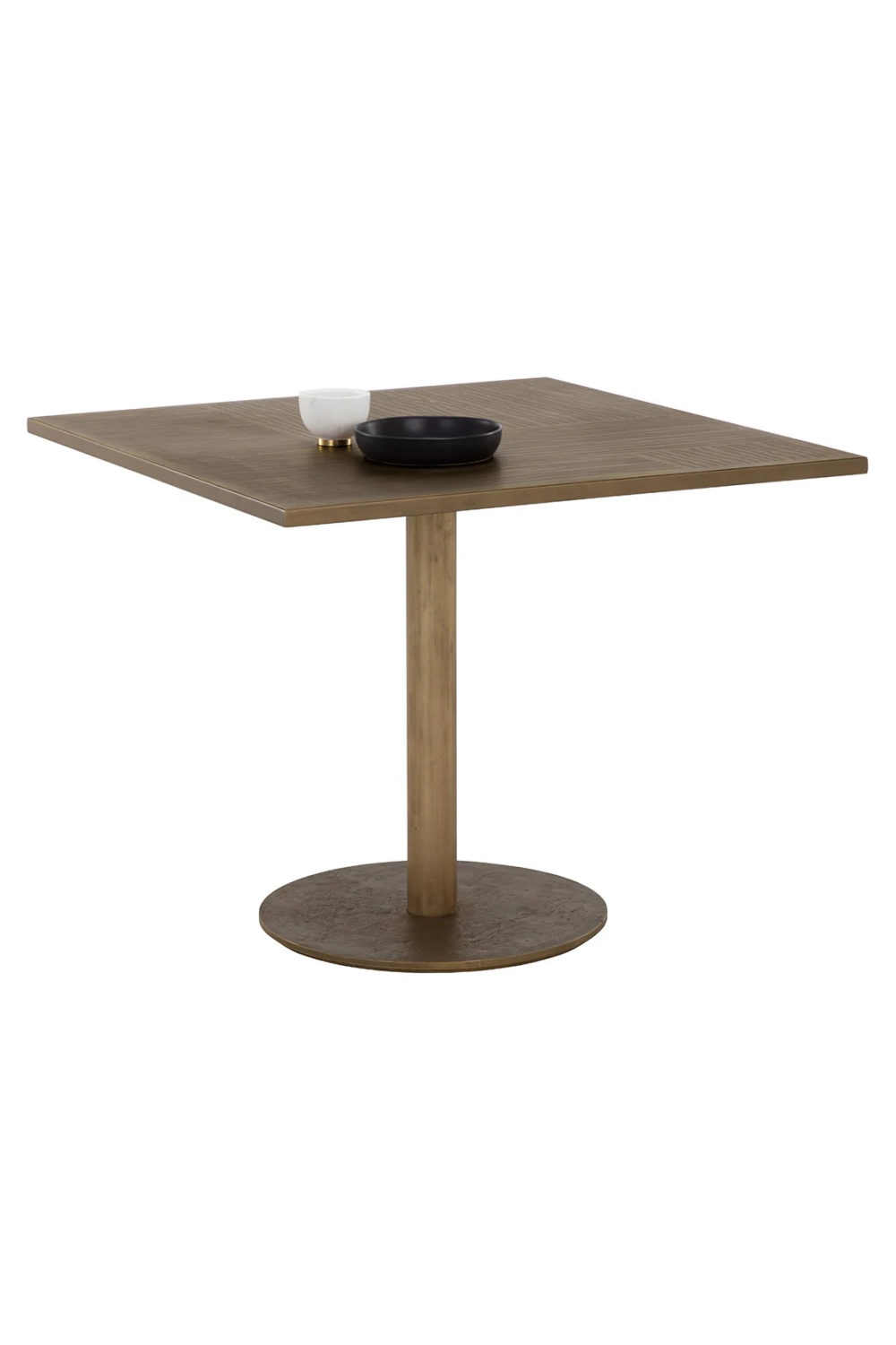 Modern European furniture - Antique Brass Square Bistro Table - www.oroa.com