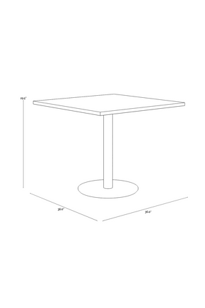 Modern European furniture - Antique Brass Square Bistro Table - www.oroa.com