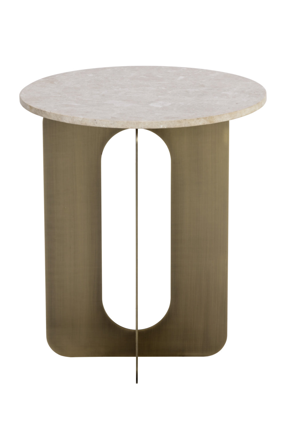 Modern European furniture - Gray Marble Round End Table - www.oroa.com