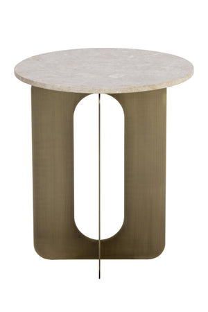 Modern European furniture - Gray Marble Round End Table - www.oroa.com