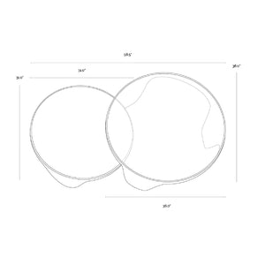   Modern European furniture - Gold Framed Nesting Coffee Tables (2) - www.oroa.com | Oroa.com