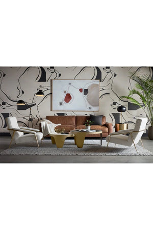   Modern European furniture - Gold Framed Nesting Coffee Tables (2) - www.oroa.com | Oroa.com