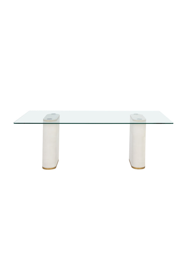 Modern European furniture - Clear Glass Indoor/Outdoor Dining Table - www.oroa.com