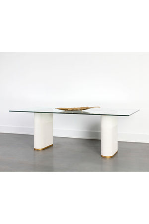 Modern European furniture - Clear Glass Indoor/Outdoor Dining Table - www.oroa.com