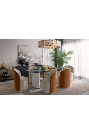 Modern European furniture - Clear Glass Indoor/Outdoor Dining Table - www.oroa.com