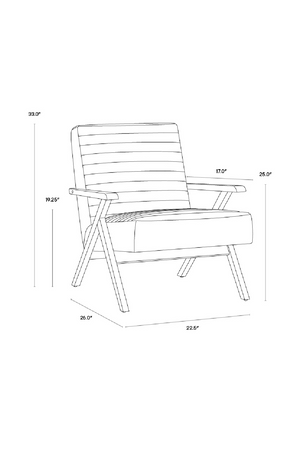   Modern European furniture - Brown Leather Channeled Lounge Chair - www.oroa.com | Oroa.com