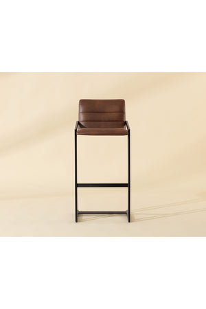 Modern European furniture - Horizontal Channel-Tufted Bar Stools (2) - www.oroa.com