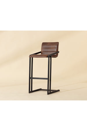 Modern European furniture - Horizontal Channel-Tufted Bar Stools (2) - www.oroa.com