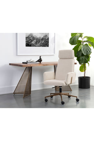 Modern European furniture - Curved Upholstered Office Chair - www.oroa.com
