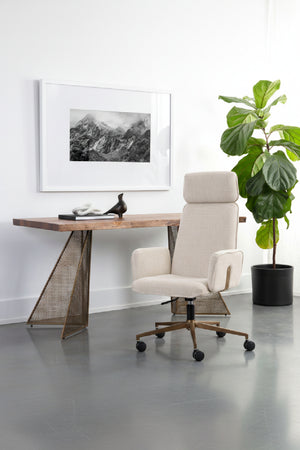 Modern European furniture - Curved Upholstered Office Chair - www.oroa.com