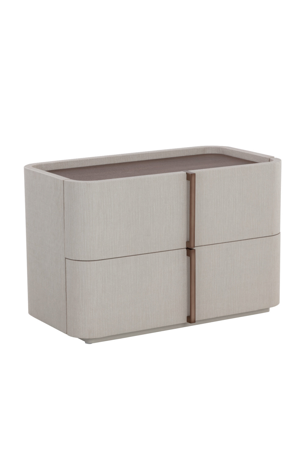 Modern European furniture - Leather-Look 2-Drawer Nightstand - www.oroa.com