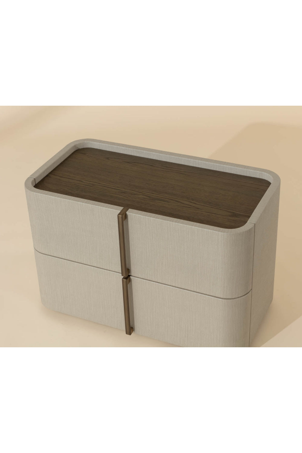 Modern European furniture - Leather-Look 2-Drawer Nightstand - www.oroa.com