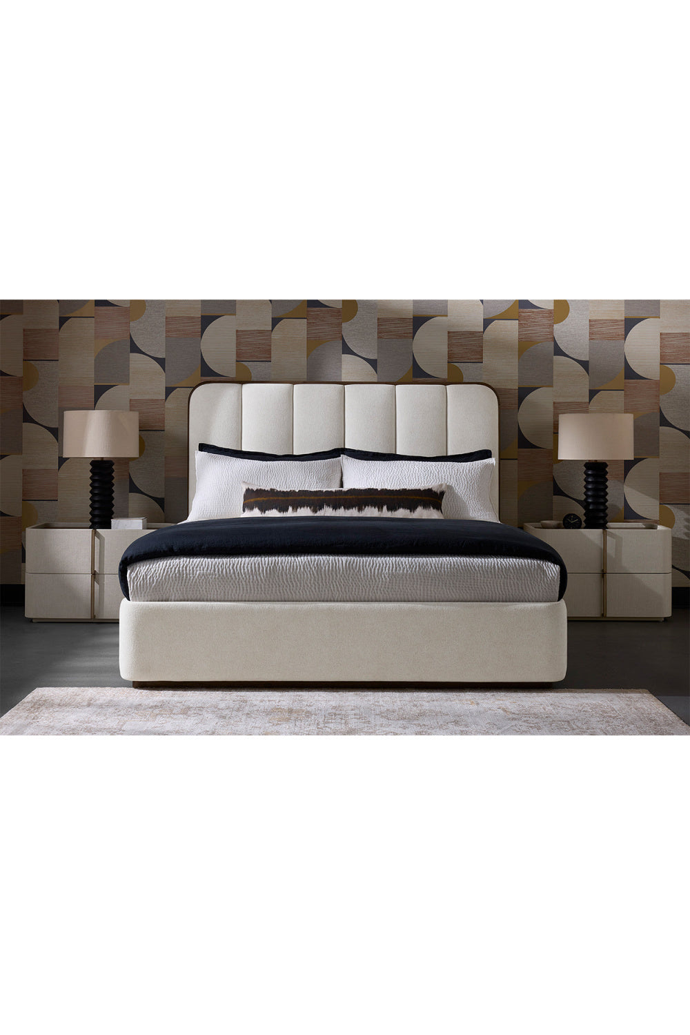 Modern European furniture - Leather-Look 2-Drawer Nightstand - www.oroa.com