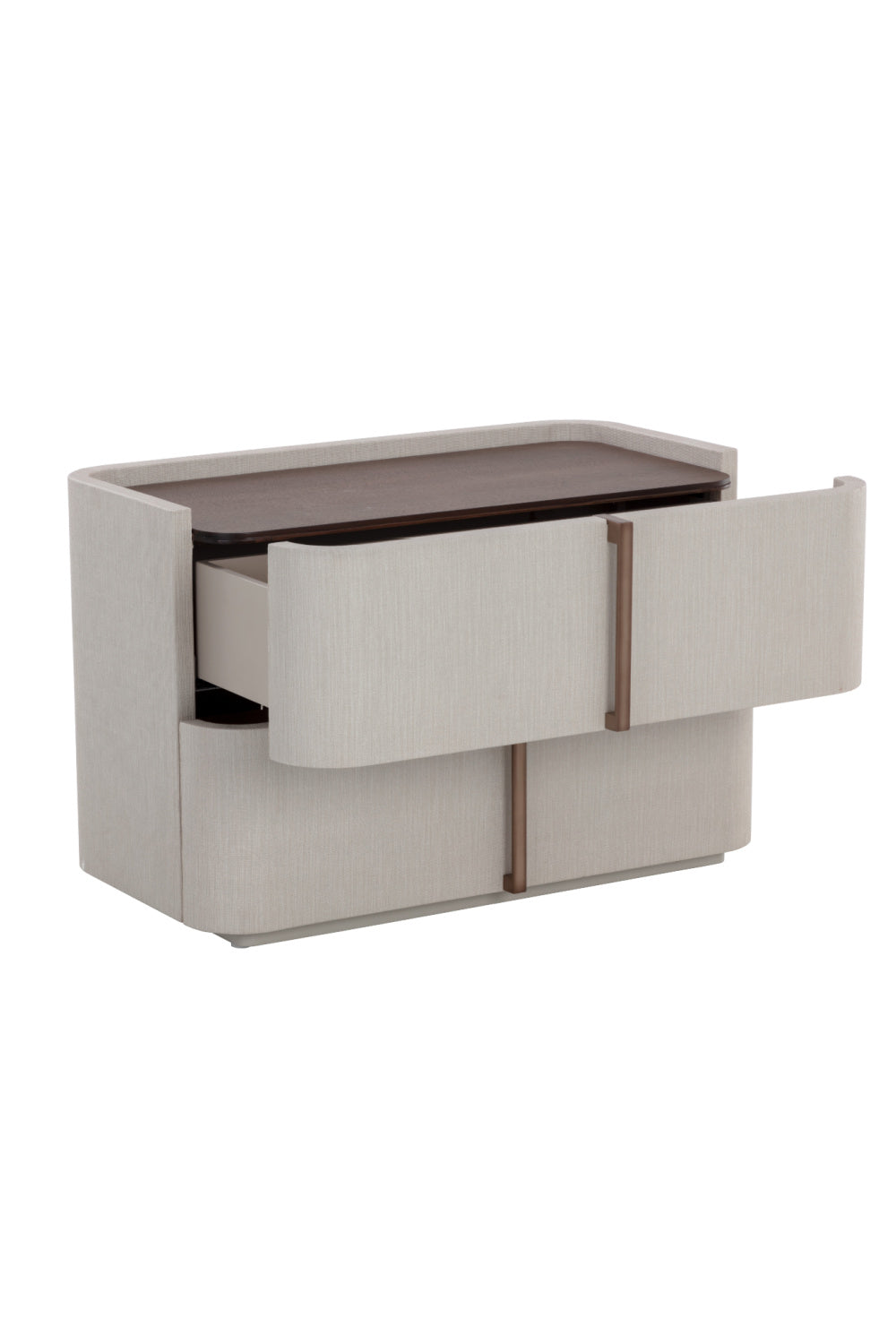 Modern European furniture - Leather-Look 2-Drawer Nightstand - www.oroa.com