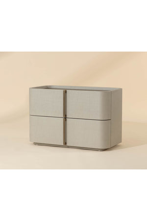 Modern European furniture - Leather-Look 2-Drawer Nightstand - www.oroa.com