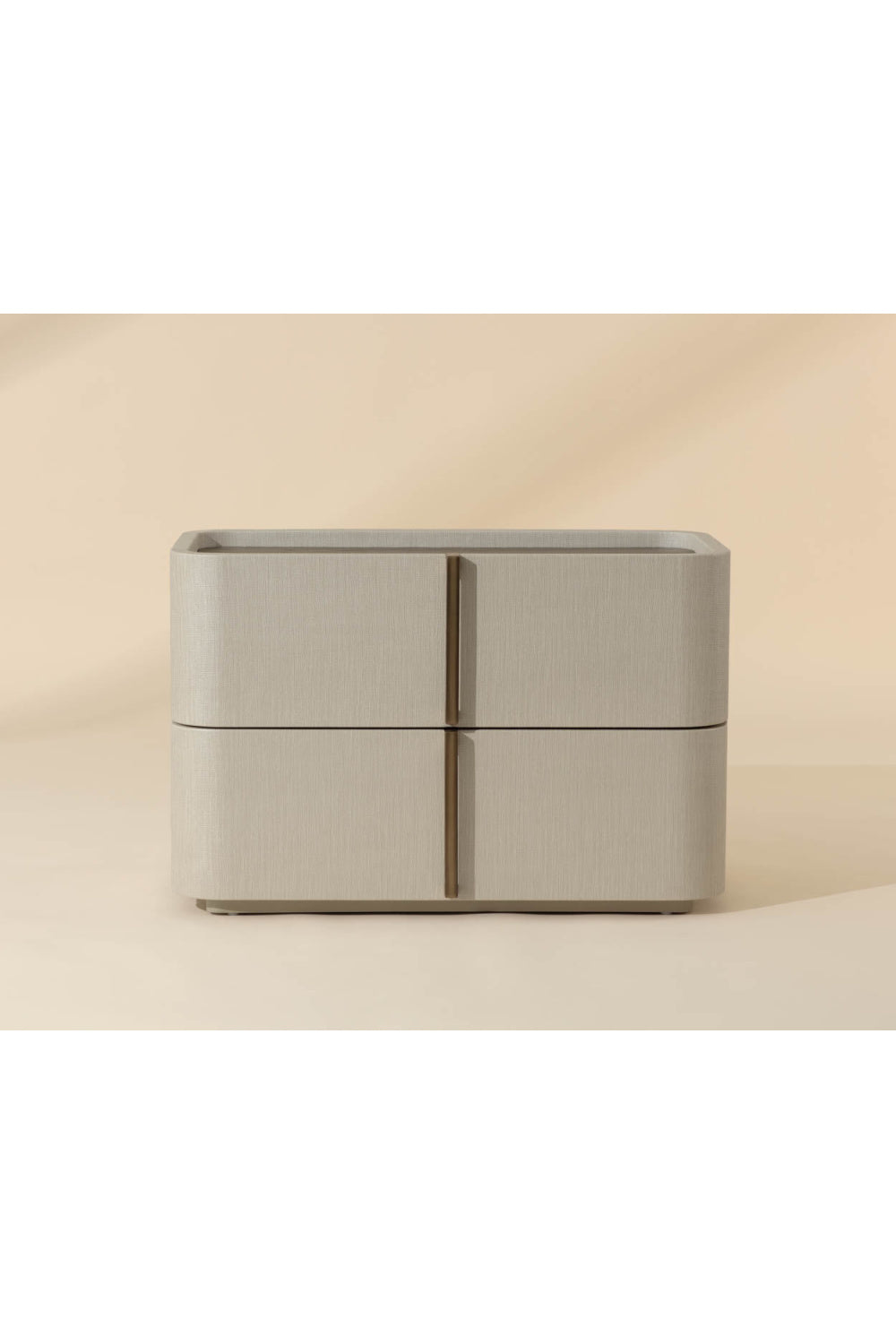 Modern European furniture - Leather-Look 2-Drawer Nightstand - www.oroa.com