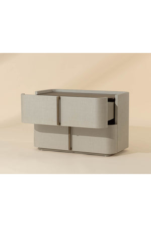 Modern European furniture - Leather-Look 2-Drawer Nightstand - www.oroa.com