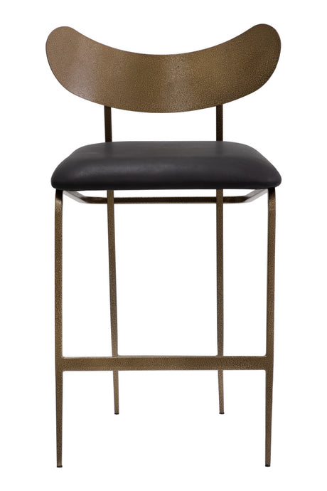 Modern European furniture - Antique Brass Back Counter Stool - www.oroa.com