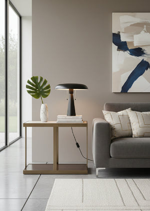   Modern European furniture - Gold Framed Marble Side Table - www.oroa.com | Oroa.com