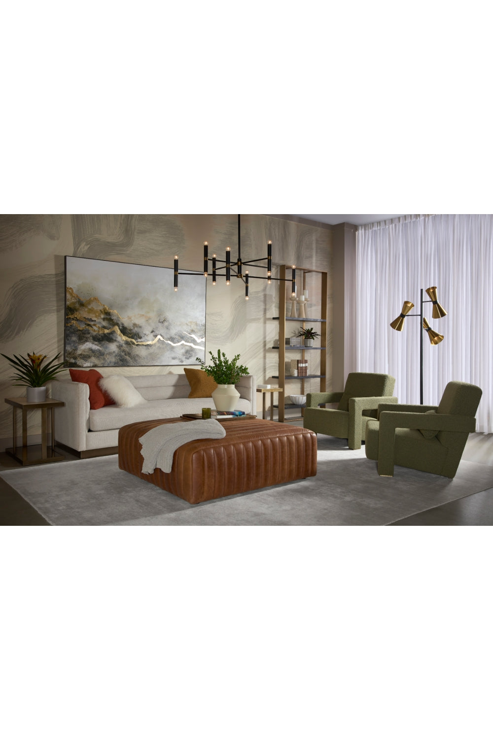   Modern European furniture - Gold Framed Marble Side Table - www.oroa.com | Oroa.com