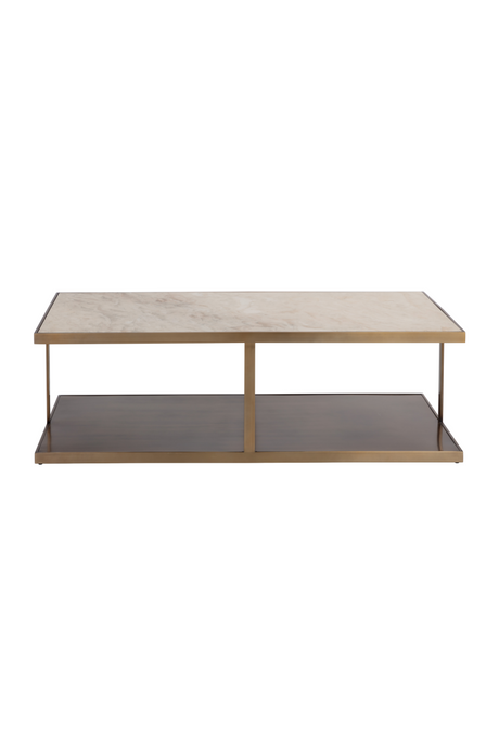   Modern European furniture - Beige Marble Rectangular Coffee Table - www.oroa.com | Oroa.com