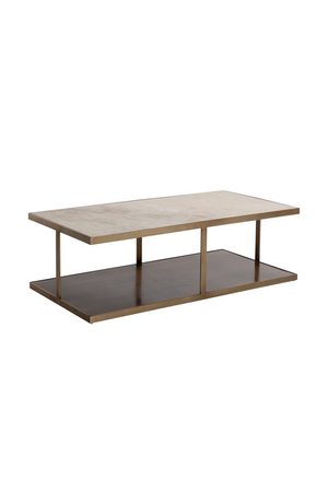   Modern European furniture - Beige Marble Rectangular Coffee Table - www.oroa.com | Oroa.com