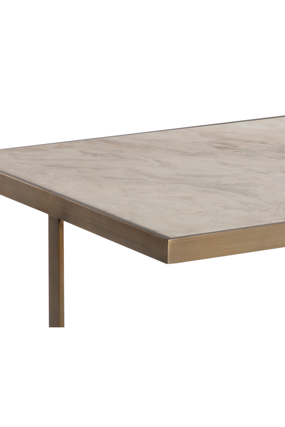   Modern European furniture - Beige Marble Rectangular Coffee Table - www.oroa.com | Oroa.com