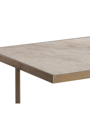   Modern European furniture - Beige Marble Rectangular Coffee Table - www.oroa.com | Oroa.com