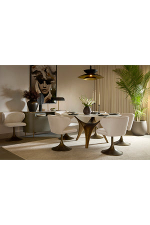   Modern European furniture - White Marble Round Dining Table  - www.oroa.com | Oroa.com