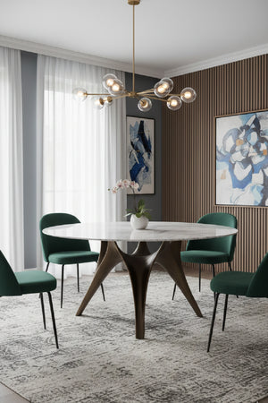   Modern European furniture - White Marble Round Dining Table  - www.oroa.com | Oroa.com
