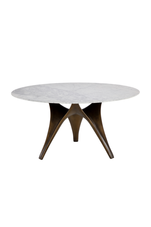 Modern European furniture - White Marble Round Dining Table  - www.oroa.com