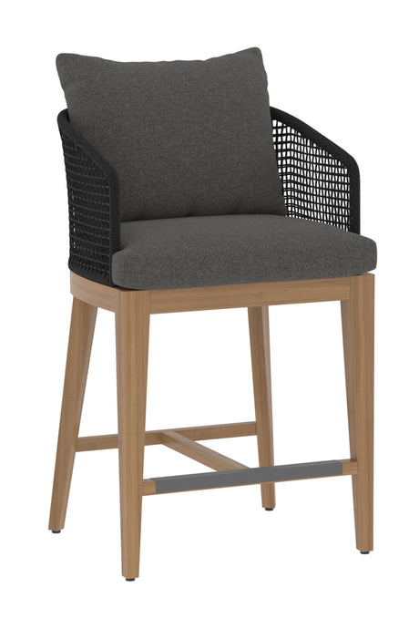 Modern European furniture - Gray Weave Indoor/Outdoor Counter Stool - www.oroa.com