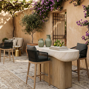   Gray Weave Indoor/Outdoor Counter Stool | Oroa.com