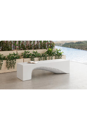 Modern European furniture - Textured Concrete Bench - www.oroa.com