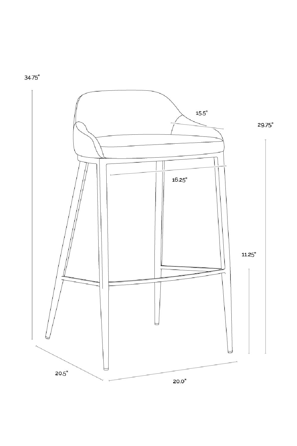 Modern European furniture - Low-Back Leather Look Bar Stool - www.oroa.com