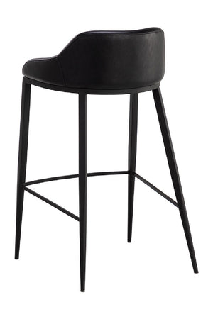 Modern European furniture - Low-Back Leather Look Bar Stool - www.oroa.com
