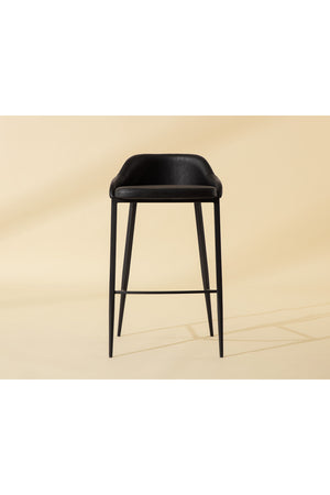 Modern European furniture - Low-Back Leather Look Bar Stool - www.oroa.com