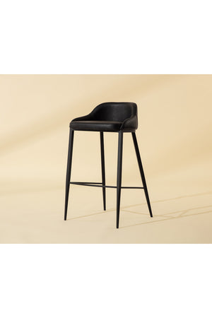 Modern European furniture - Low-Back Leather Look Bar Stool - www.oroa.com